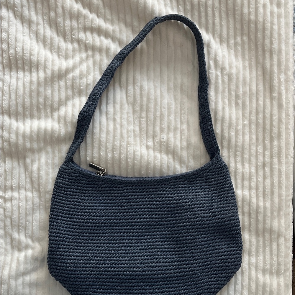 The Sak Blue Crocheted Shouler Bag